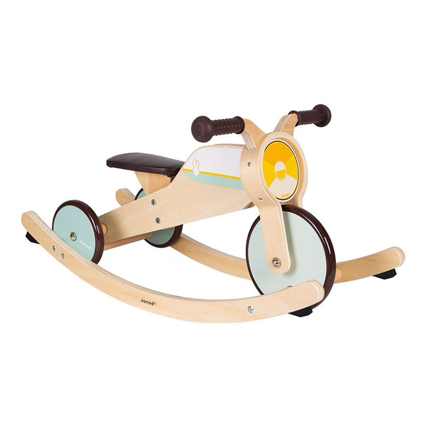 Tricycle 2 en 1 à Bascule en bois 