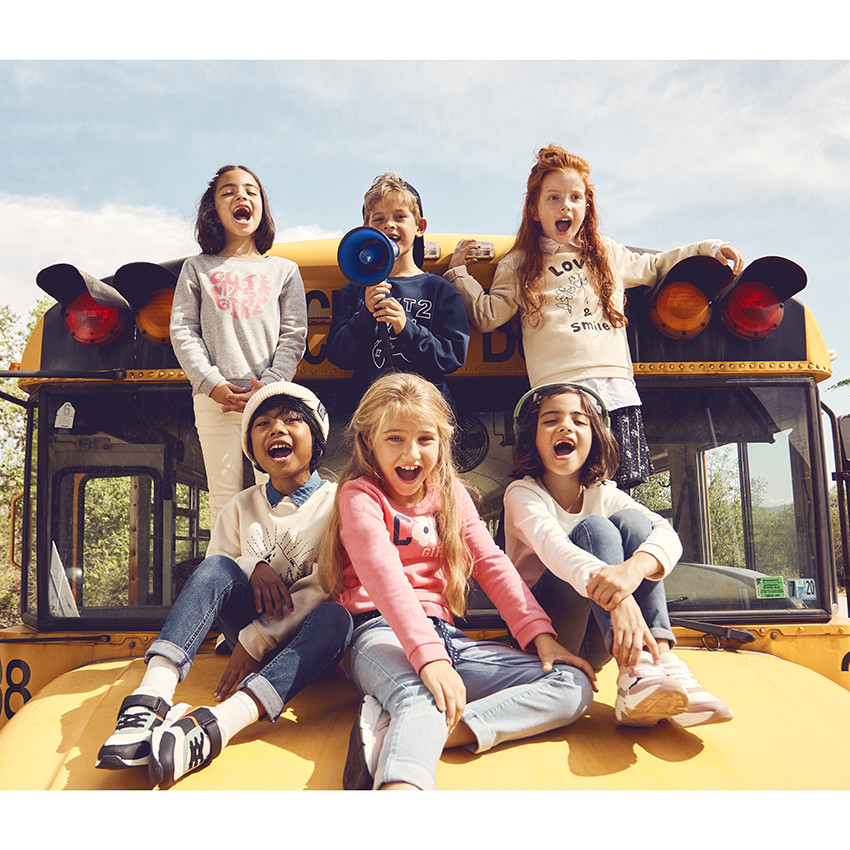 Sweat en molleton print fantaisie pour fille 