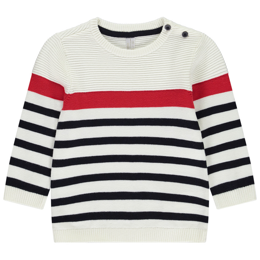 Pull rayé en tricot fantaisie pour bébé garçon 
