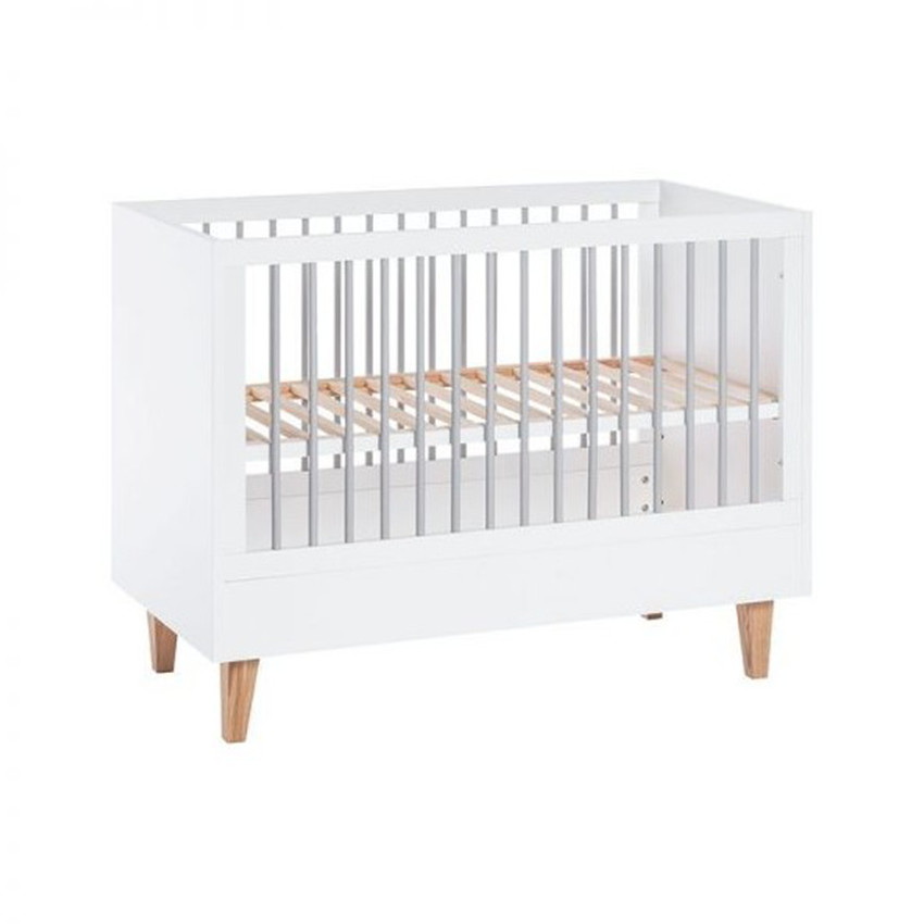 Lit Concept 60 x 120 cm - Blanc / Gris 