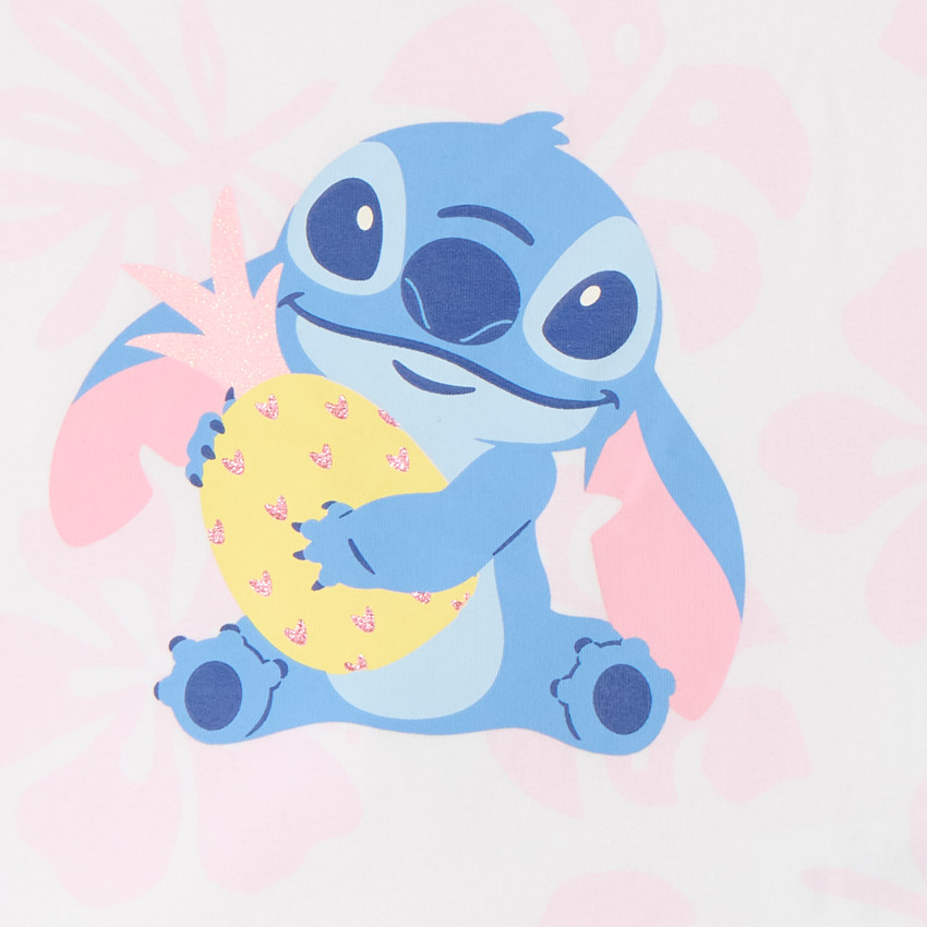 Ensemble 2 pièces t-shirt + short Stitch Disney pour fille 