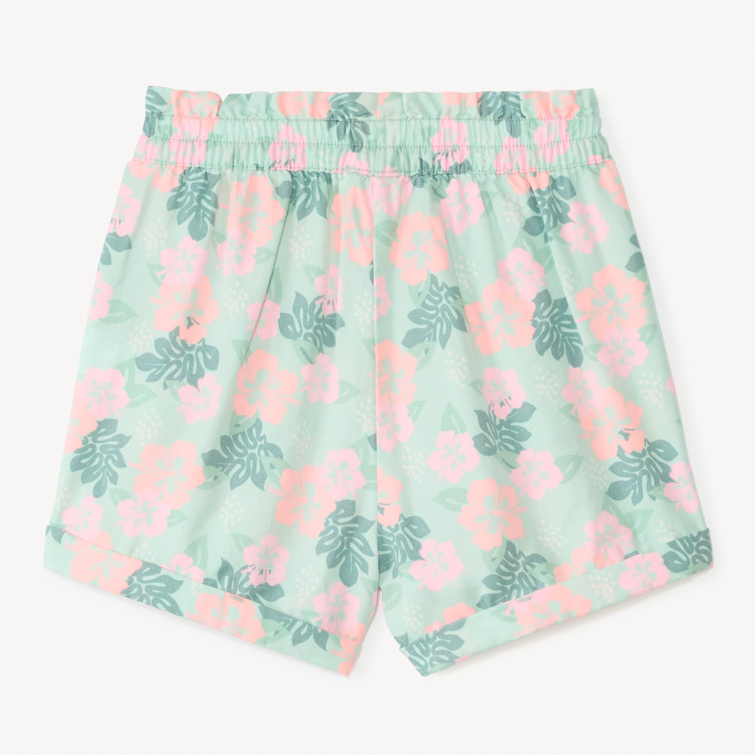 Short en tissu imprimé fantaisie pour fille 