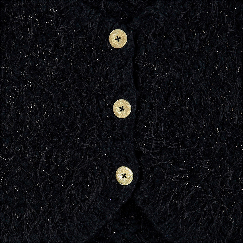 Gilet en tricot avec fil brillant mélangé  