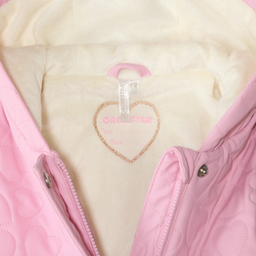 Parka bébé fille matelassée cœurs 