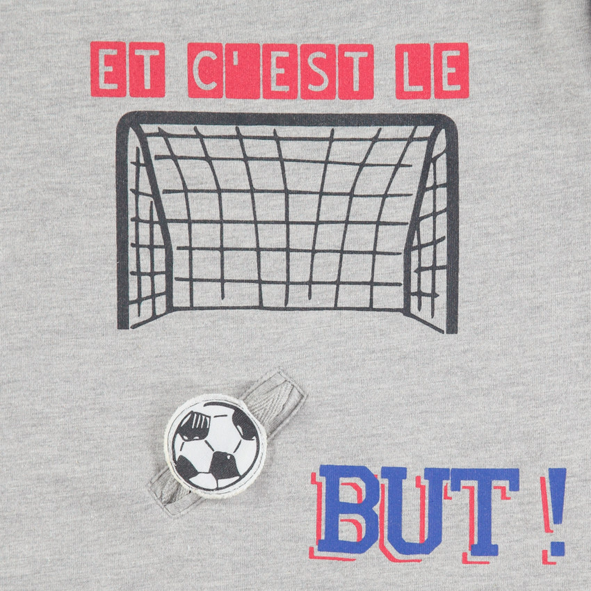 Pyjama en jersey avec motifs football printés 