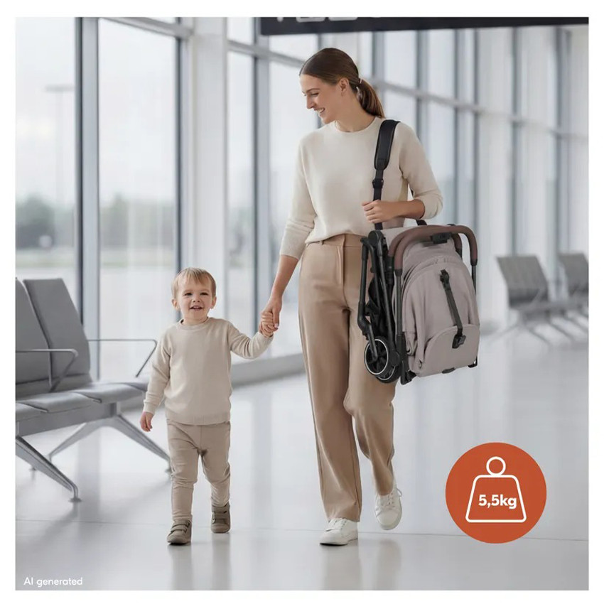 Poussette compacte & légère Lite N Care - Sandy Taupe 
