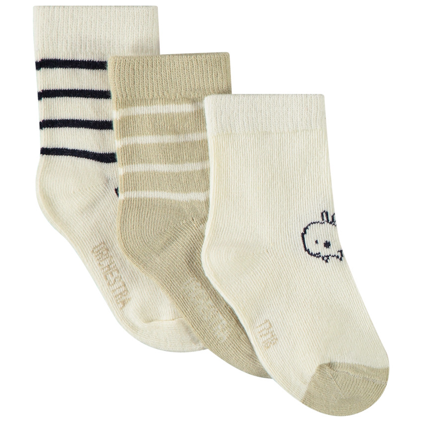 Lot de 3 paires de chaussettes fantaisie pour bébé garçon