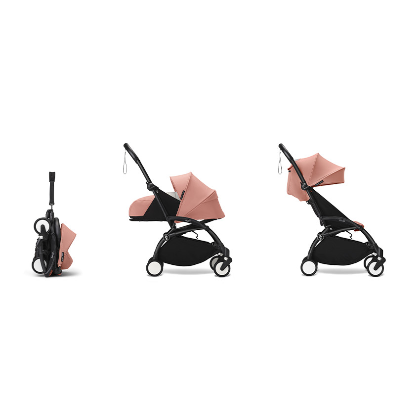 Poussette Stokke® YOYO³ de la naissance à 3 ans - cadre noir/ginger