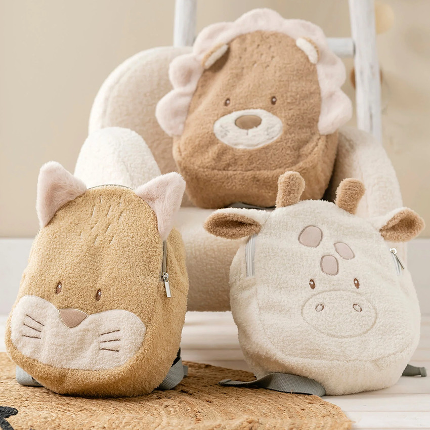 Sac à dos - Renard Teddy bouclette - miel 