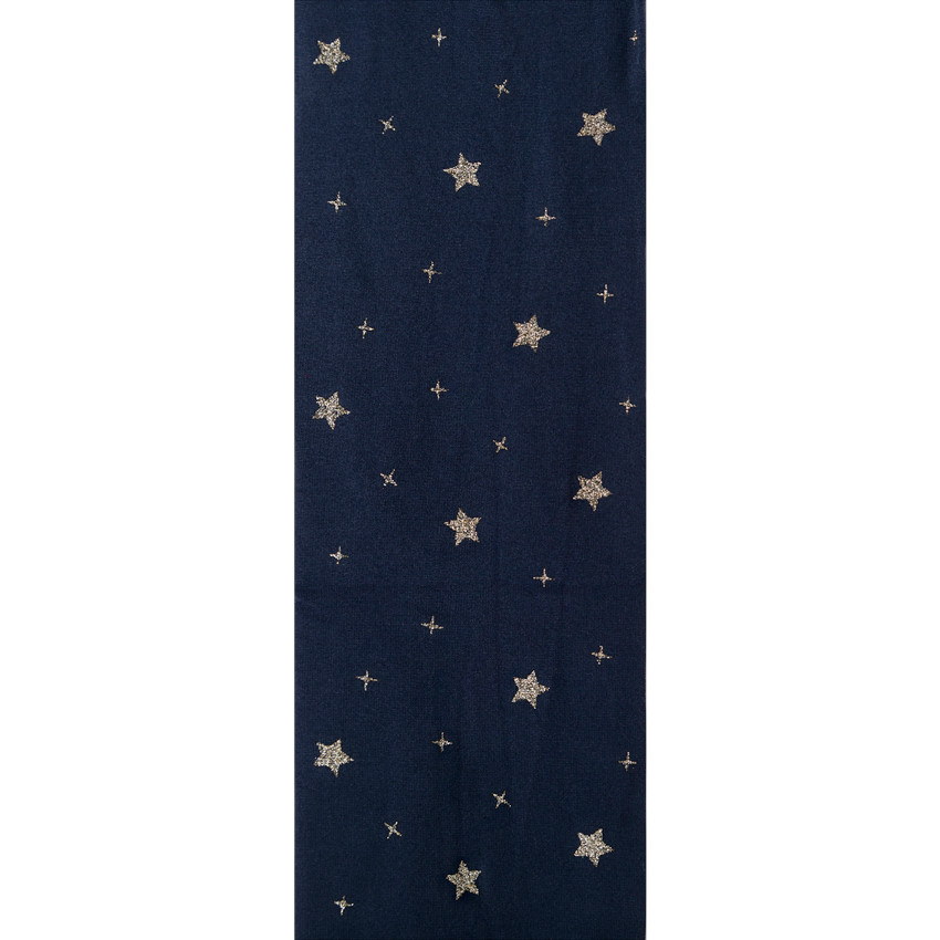 Collant uni à étoiles dorées printées 