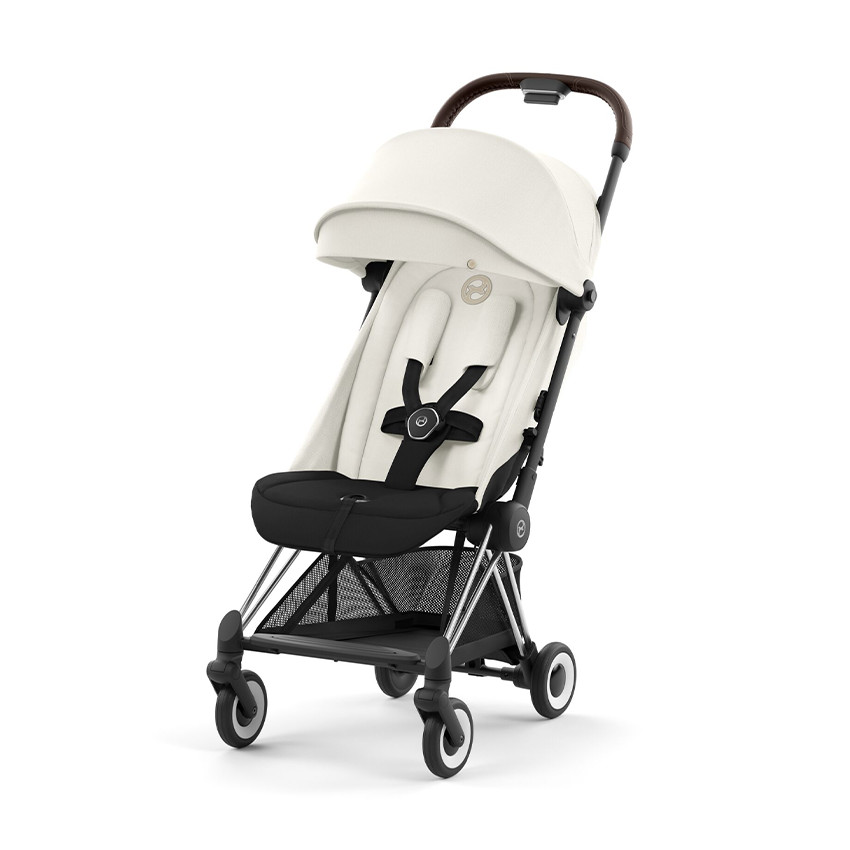 Poussette ultra-compacte Coya chrome/off white 