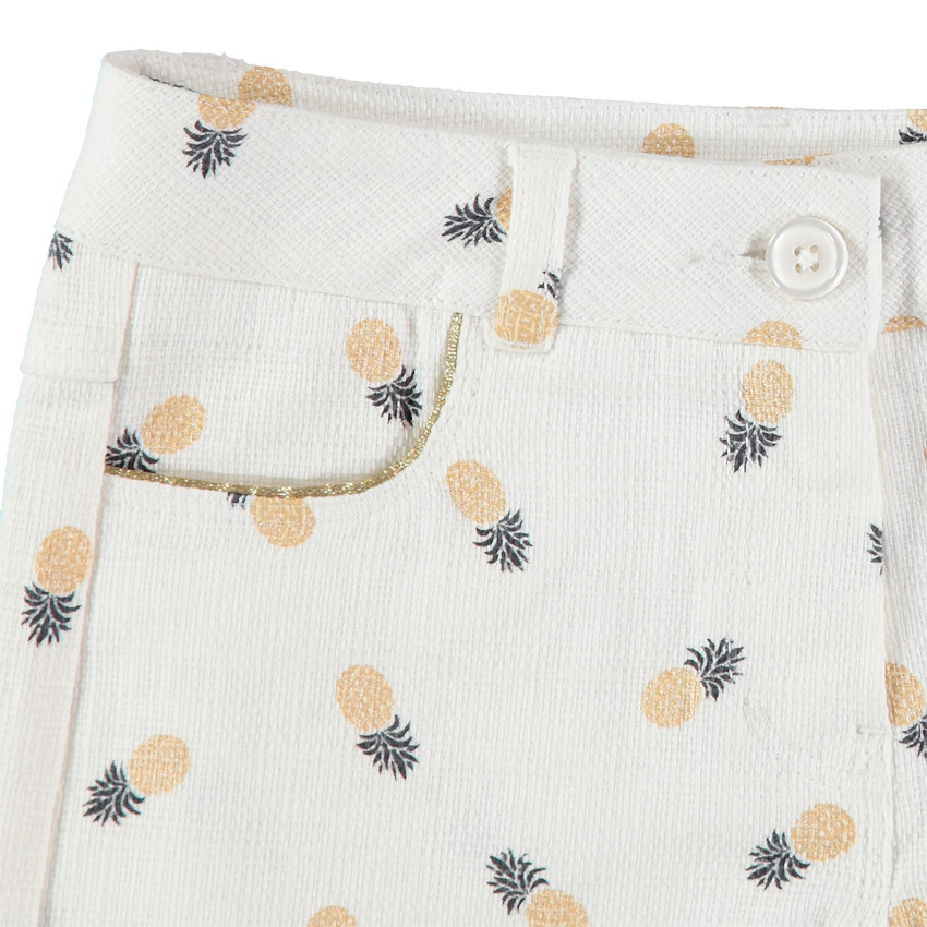 Short en coton natté print ananas Main Short en coton natté print ananas
