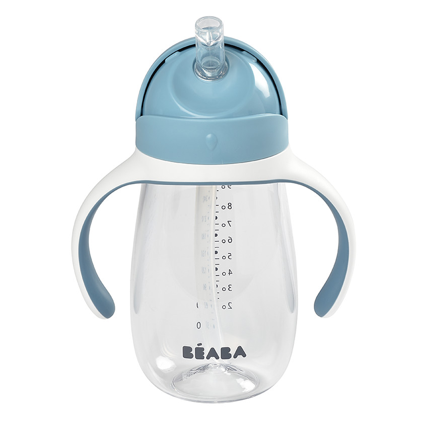 Tasse paille 300 ml - Windy Blue - Bleu (Béaba) - Image 2