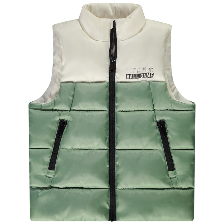 Doudoune sans manches matelassée et bicolore pour garçon 