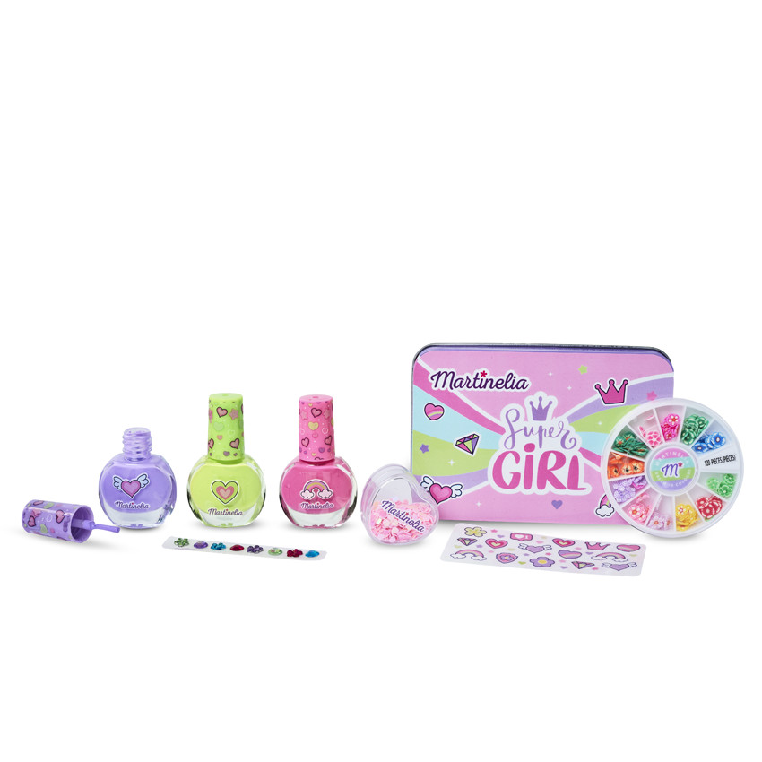 Kit nail art avec boîte en métal 