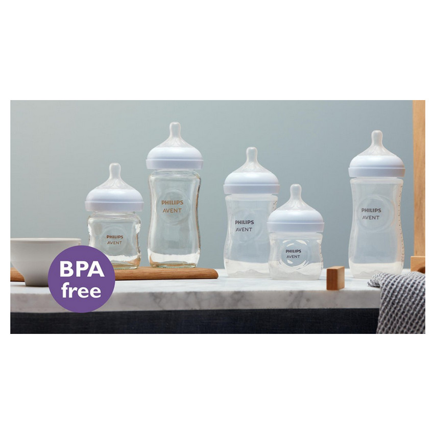 Lot de 3 biberons Natural Response 260 ml - Transparent (Avent) - Image 4