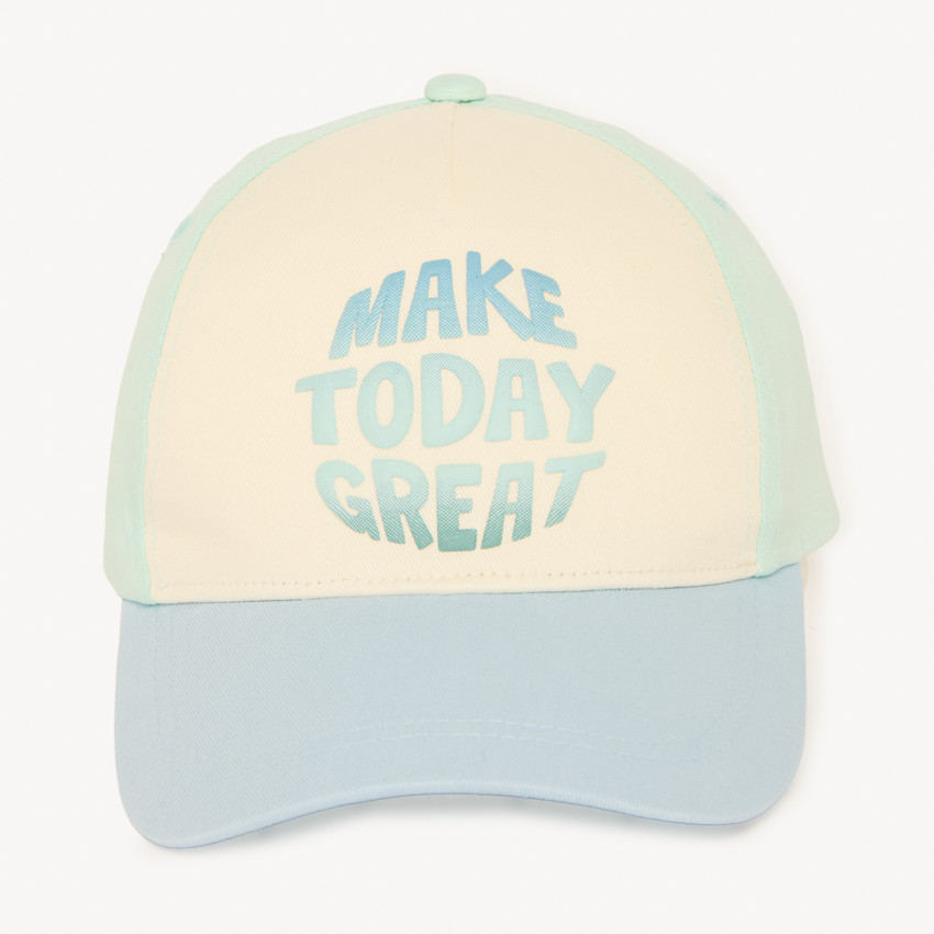 Casquette tricolore puff printée pour garçon 