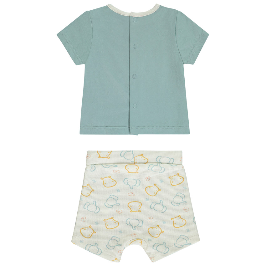 Ensemble 2 pièces motif hippopotame pour bébé garçon 