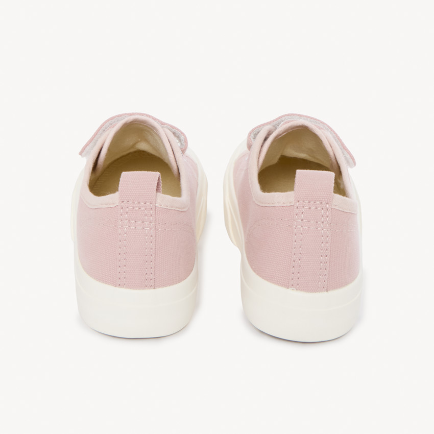 Baskets basses en toile à scratch et lacets élastiqués pour fille 