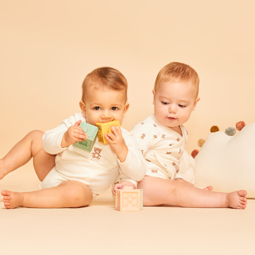 Lot de 2 bodies fantaisie ourson pour bébé