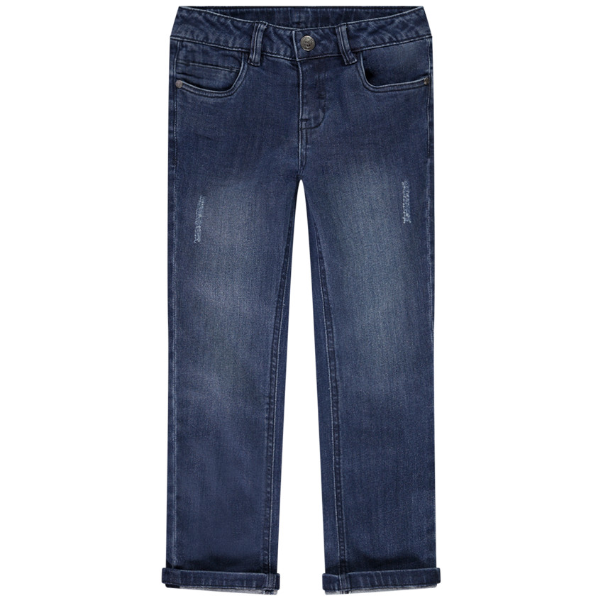 Jean straight fit en denim effet used pour garçon 