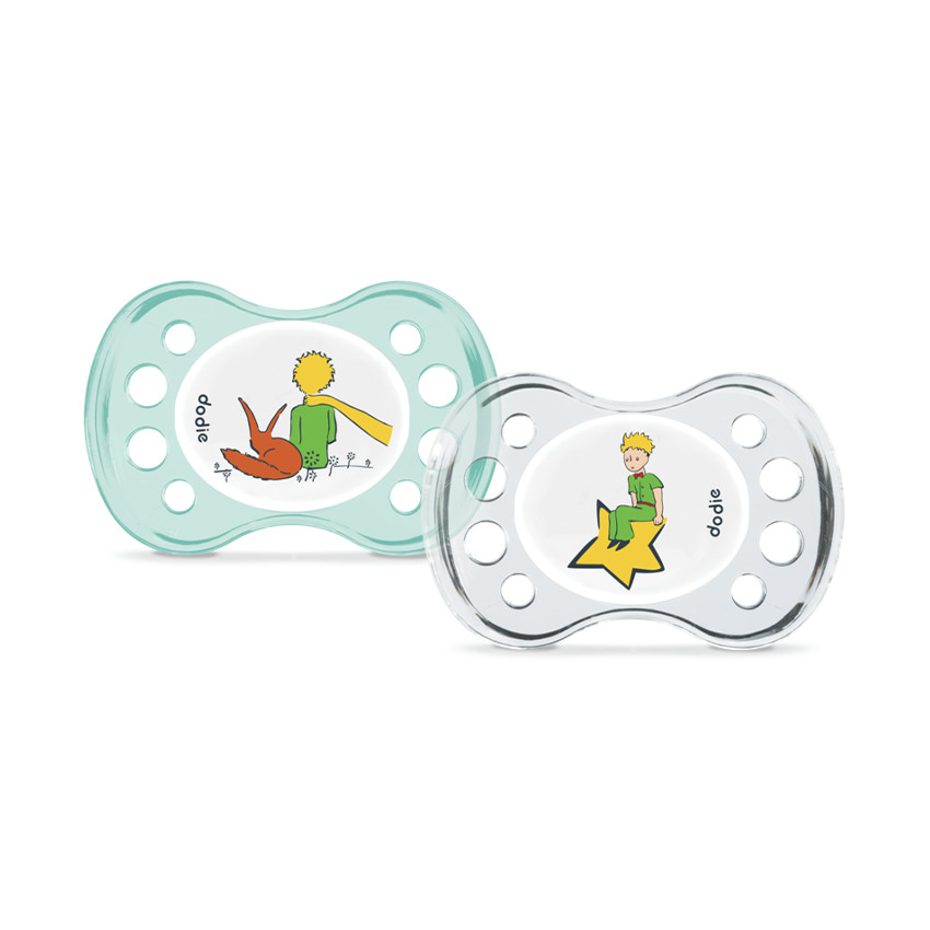 Lot de 2 sucettes anatomiques 0-6M Le Petit Prince - Renard 