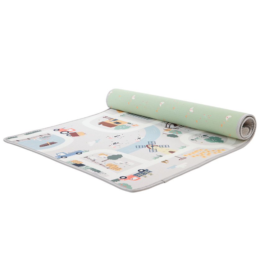 Tapis de jeu réversible en mousse ferme/circuit - Vert (Prémaman) - Image 1