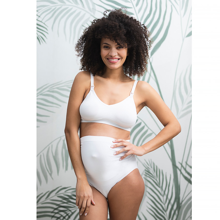 Culotte de grossesse taille haute sans coutures en microfibre 