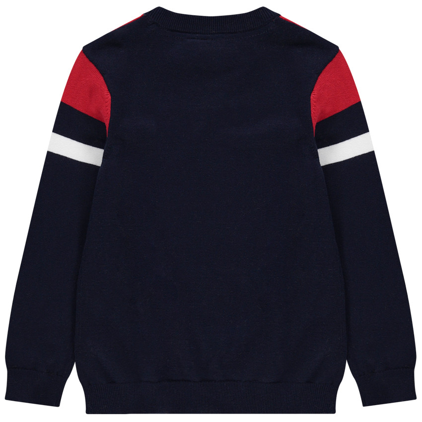Pull en tricot bicolore motif Mickey Disney 