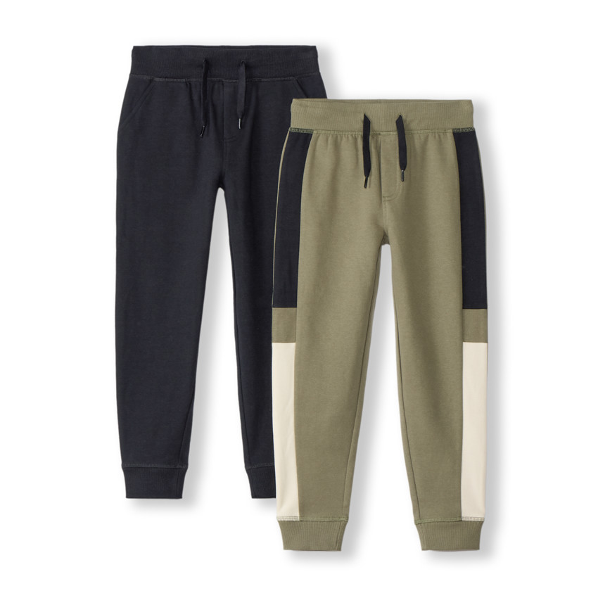 Lot de 2 joggings en molleton slub pour garçon 