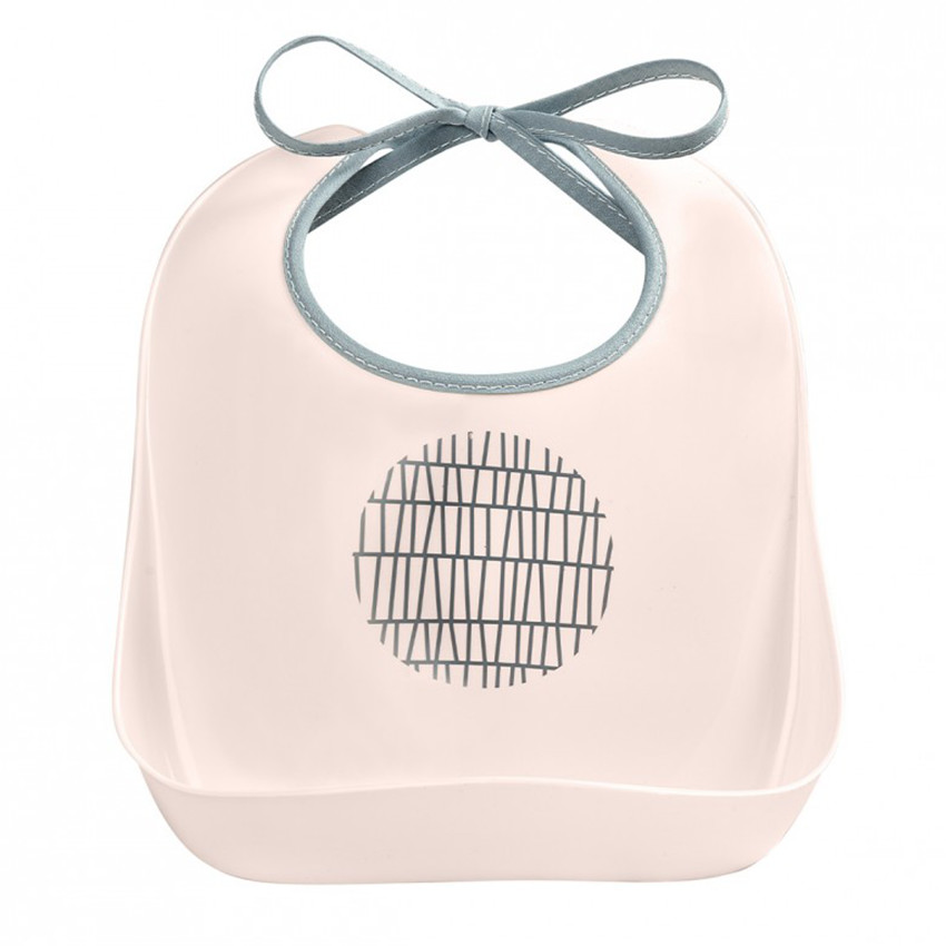 Bavoir d’apprentissage - Pink Grid  