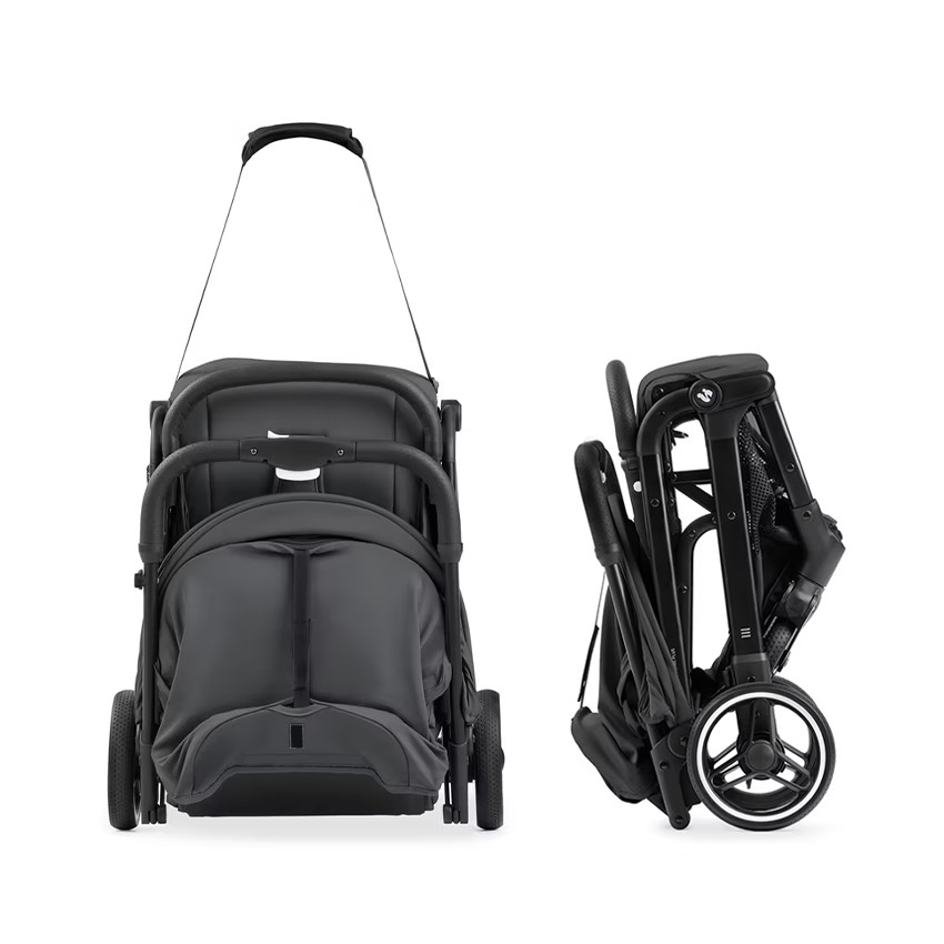 Pack poussette Travel N Care Plus black avec volant pour bébé  