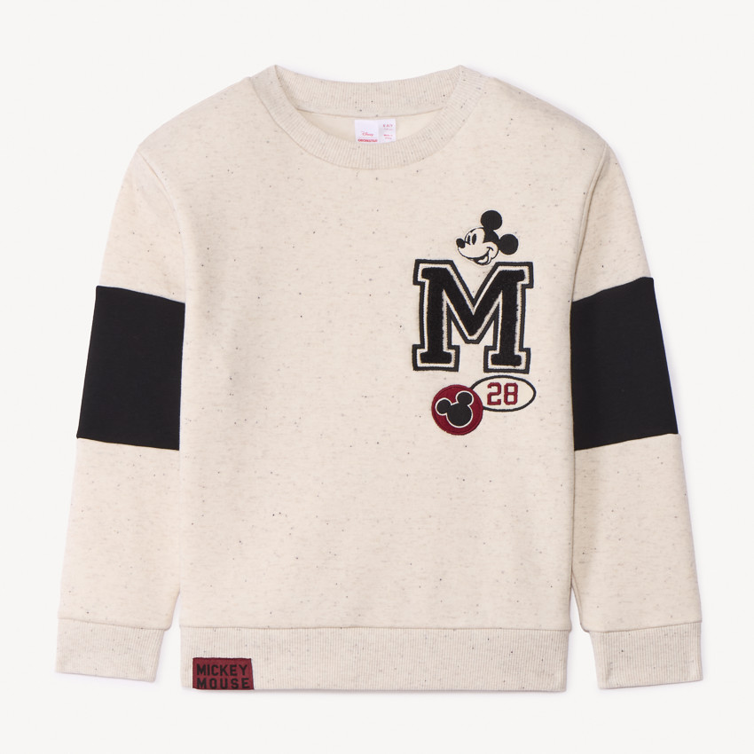 Sweat molleton effet neps Mickey Disney pour garçon 