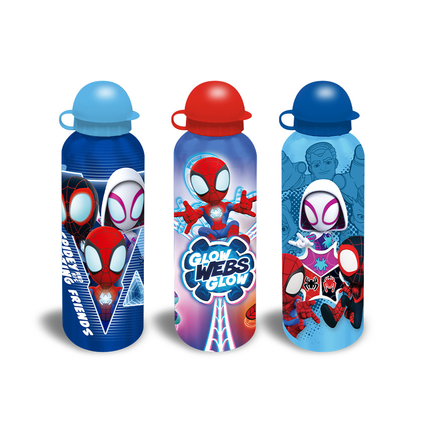 Gourde aluminium Spidey Marvel 500ml (modèle aléatoire) 