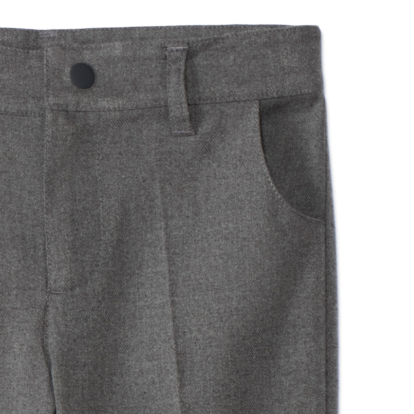 Pantalon en toile uni gris pour garçon  