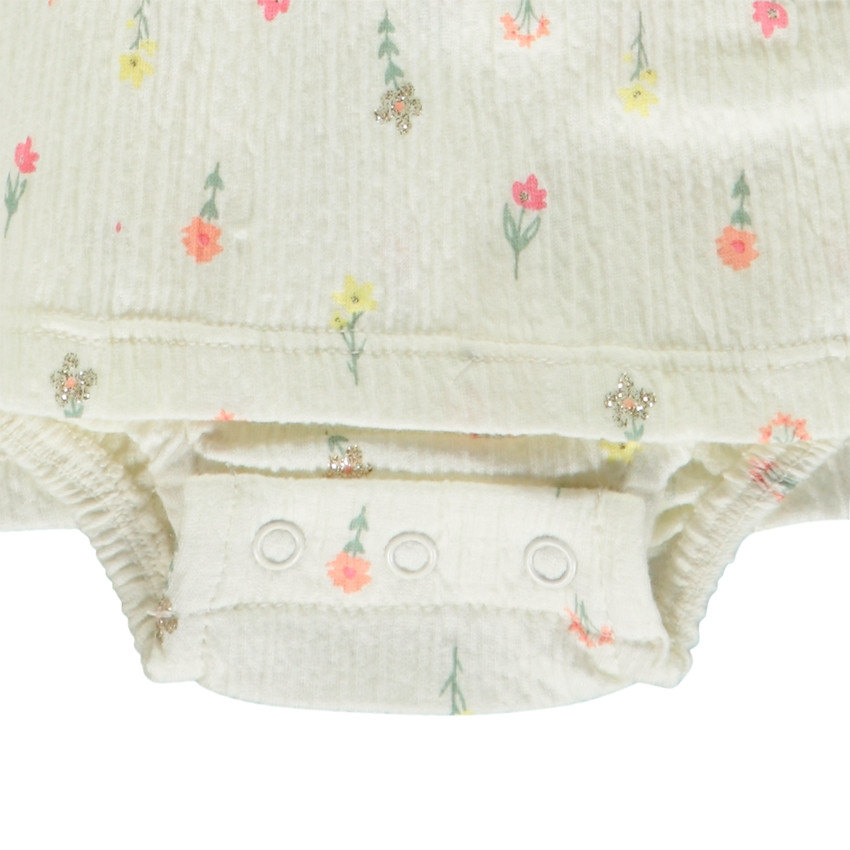 Robe body en jersey froissé imprimé pour bébé fille 