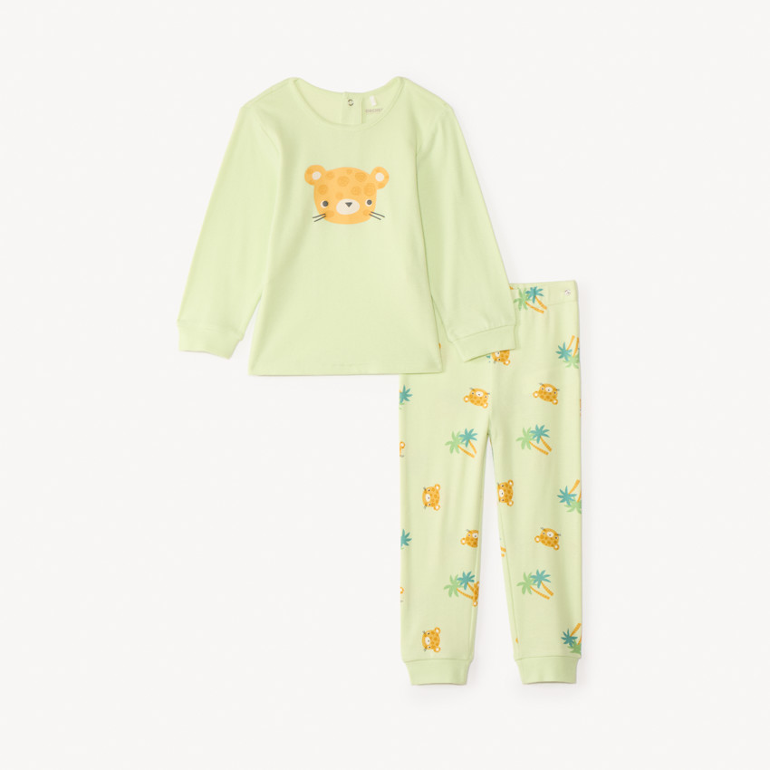 Set de pyjama long 2 pièces imprimé animaux pour bébé garçon