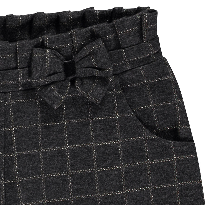 Short à carreaux avec taille élastiquée pour fille 