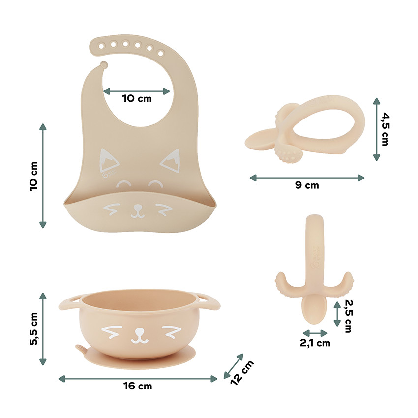Coffret repas en silicone FIRST'ISY 6-12 mois - Renard 