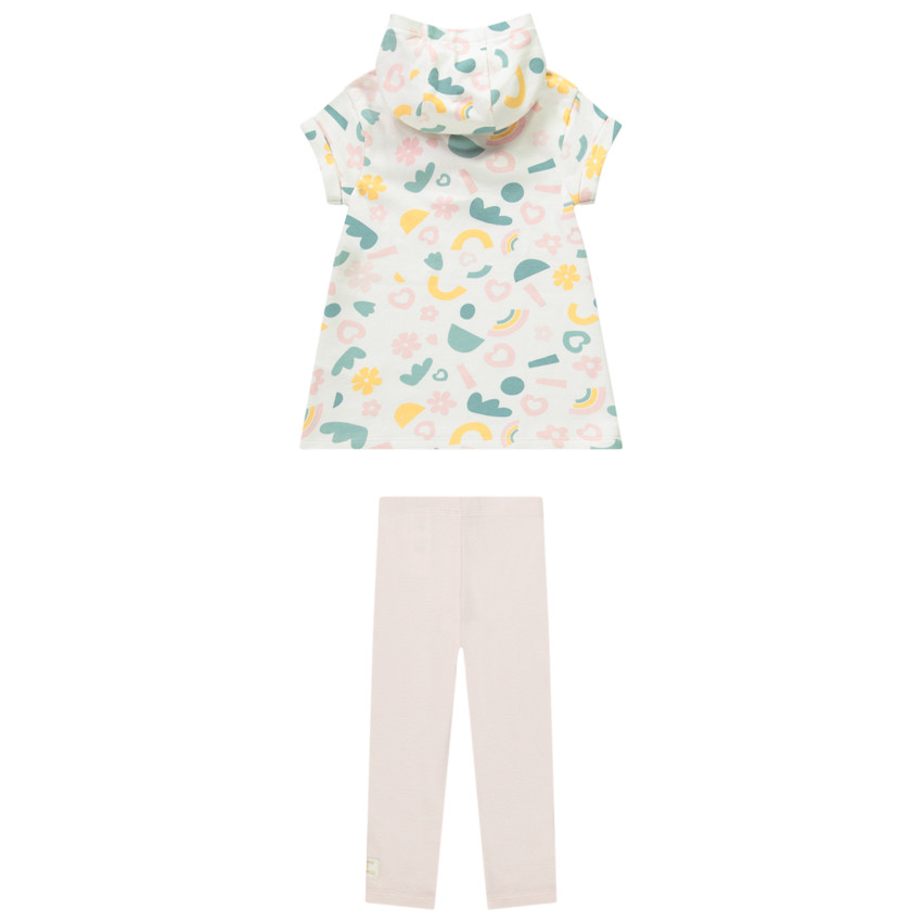 Ensemble 2 pièces robe imprimée arty pour bébé fille 