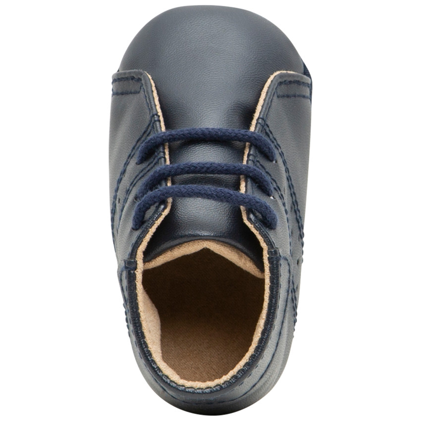 Bottillons souples effet cuir à lacets 