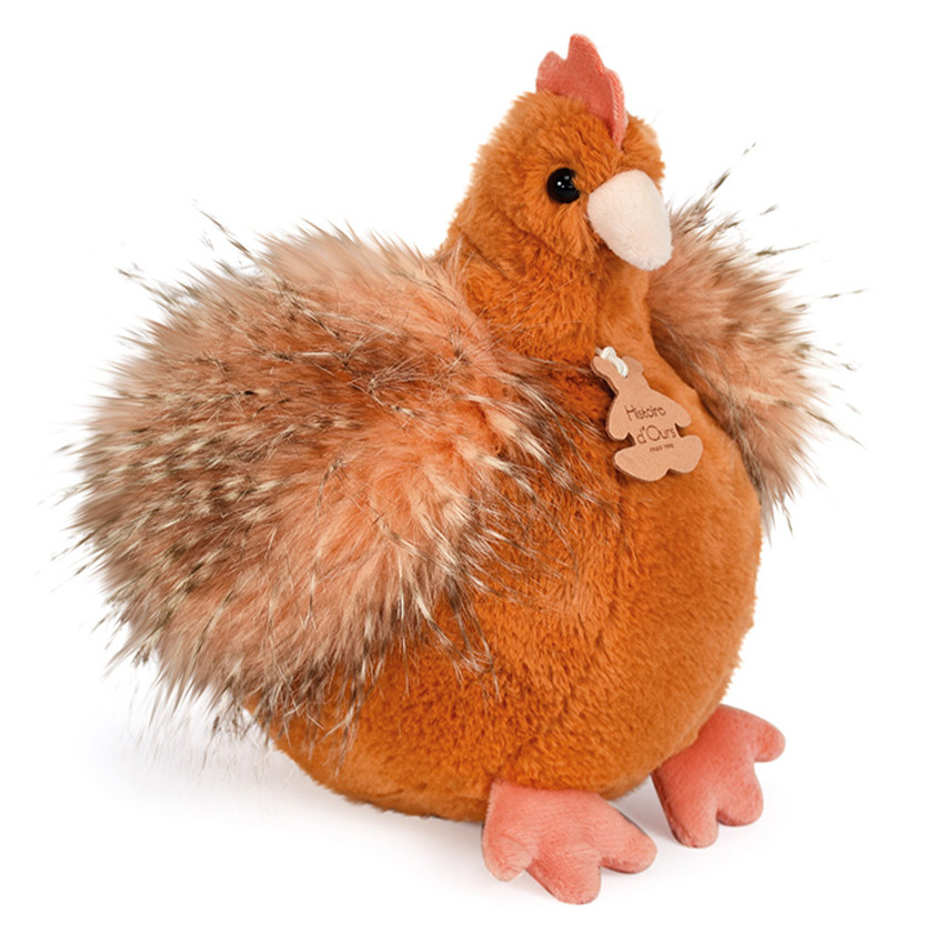 Peluche poule Les Poulettes 20cm Orange