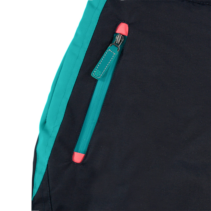 Junior - Pantalon de ski à poches zippées avec empiècements turquoise 