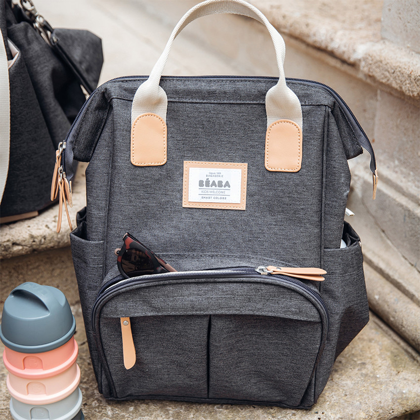 Sac à dos à langer Wellington Gris chiné foncé 