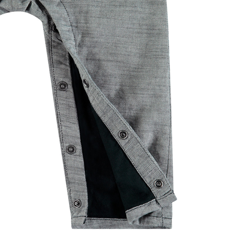 Ensemble t-shirt manches longues et salopette grise pour bébé garçon 