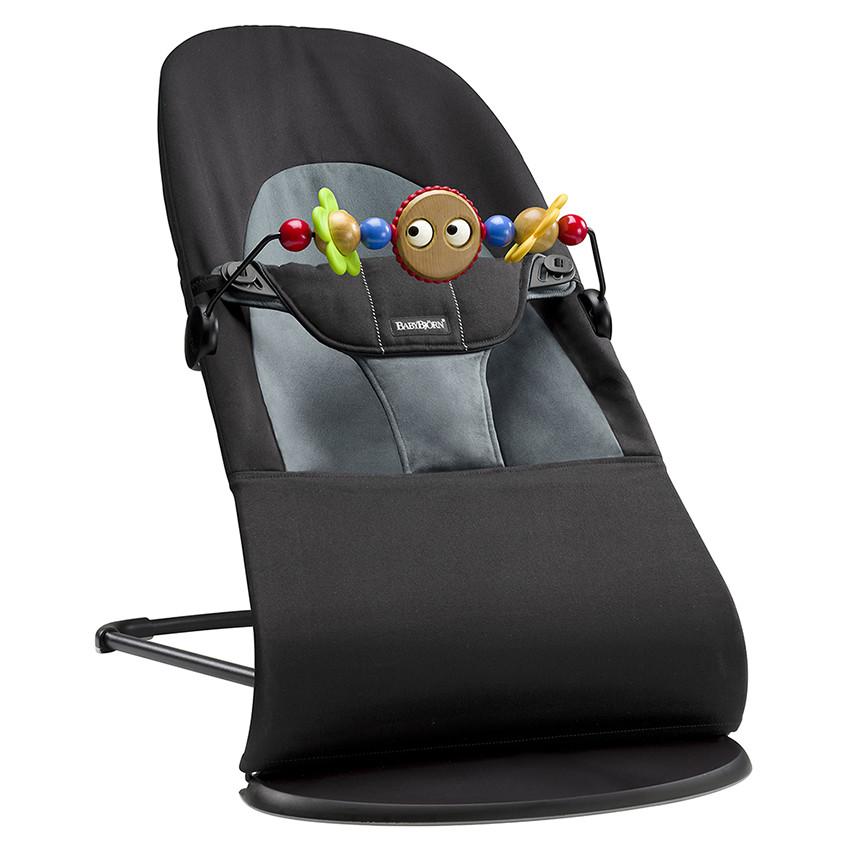 Transat Balance Soft Noir + Jouet en bois 