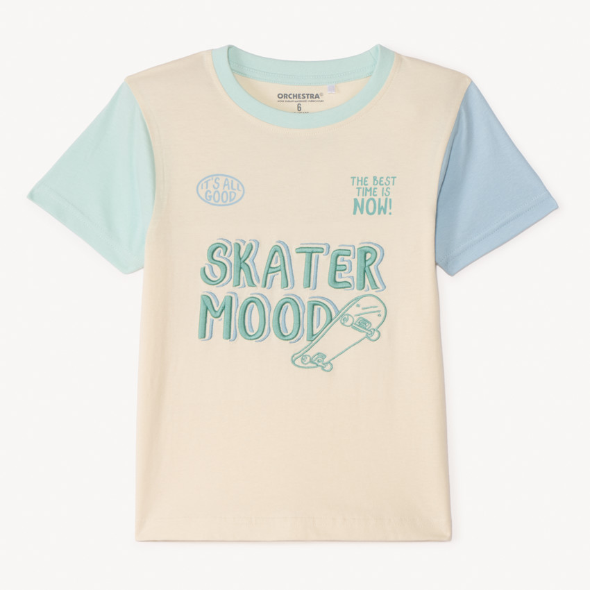 T-shirt manches courtes brodé 3D pour garçon 