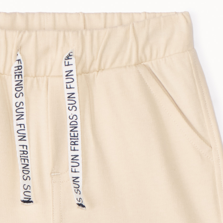 Bermuda en molleton uni pour bébé garçon 