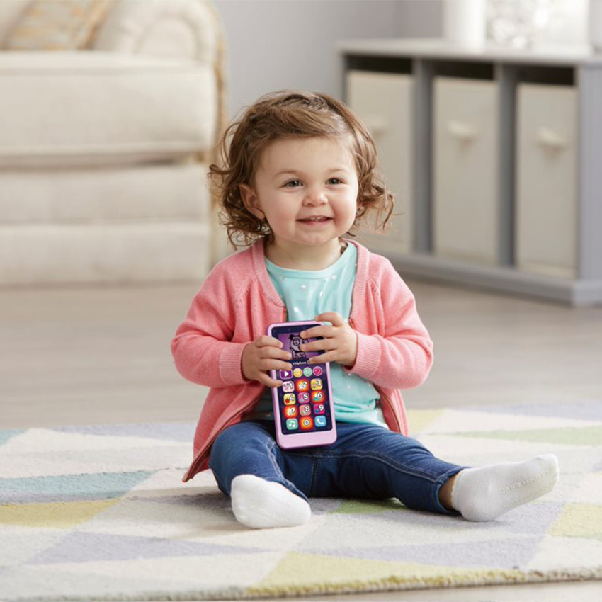 Téléphone éducatif Emoti'Fun - Rose Main Téléphone éducatif Emoti'Fun - Rose