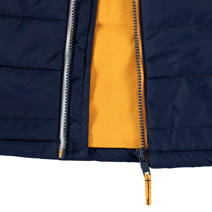 Doudoune sans manches à capuche et poches zippées 